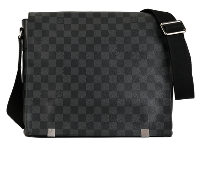 District GM, &pound;695, Handbags, Black, Canvas, Front view